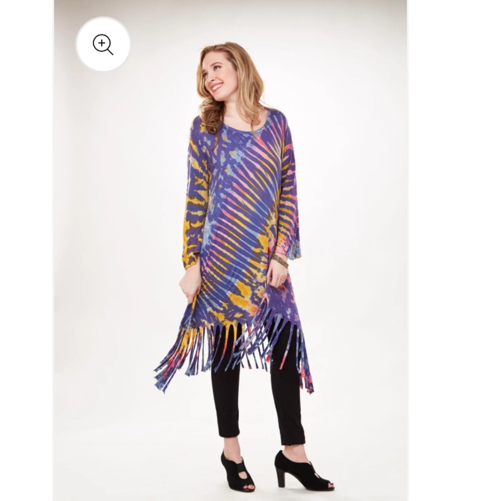 Made in Nepal 100% Viscose Tie Die Purple Windhorse S/M Hippie Bohemian Vacation